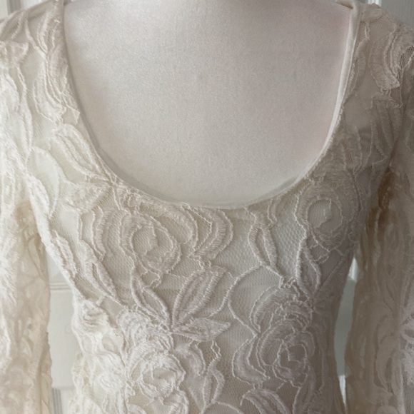 Staring at Stars Lace Stretch Off White Dress - Picture 3 of 10